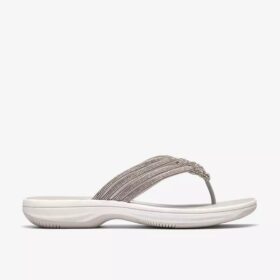 Womens Breeze Gem Silver Flip Flop