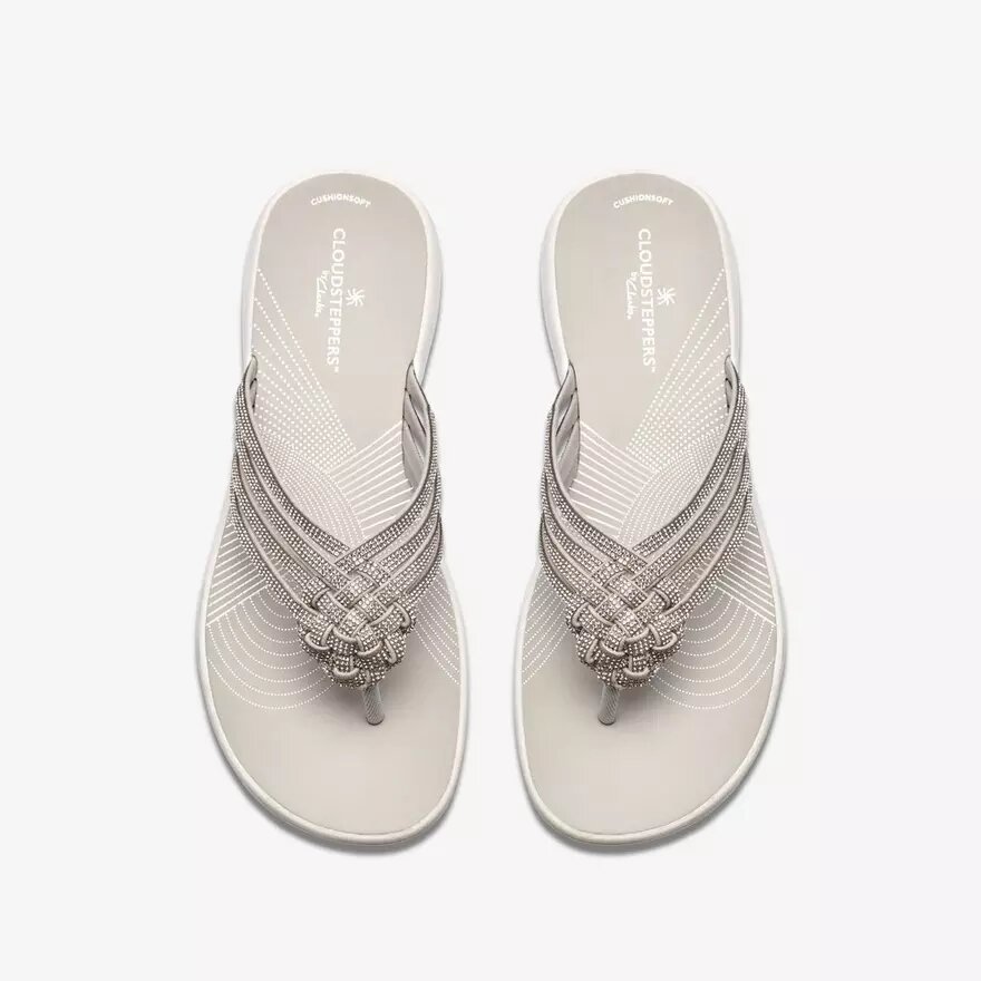 Womens Breeze Gem Silver Flip Flop Womens Breeze Gem Silver Flip Flop