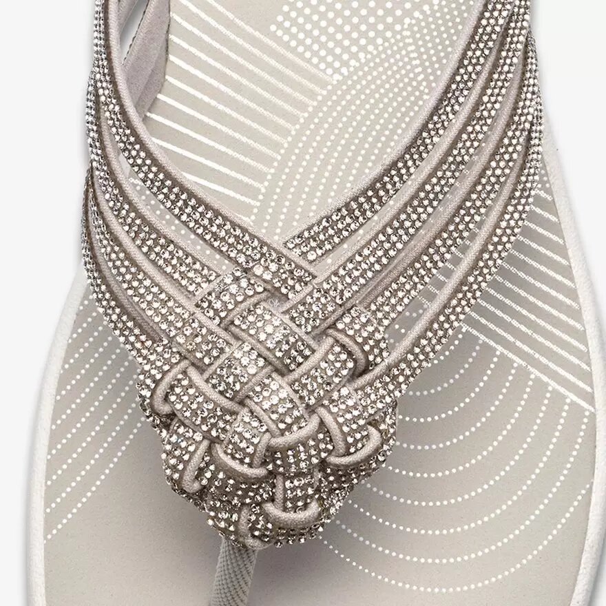 Womens Breeze Gem Silver Flip Flop Womens Breeze Gem Silver Flip Flop