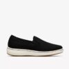 Womens Breeze Sky Zoe Black Canvas Slip-Ons