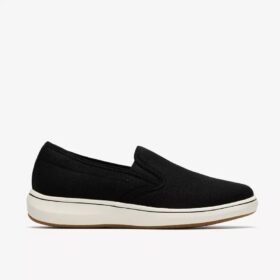 Womens Breeze Sky Zoe Black Canvas Slip-Ons