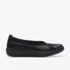 Womens Breezesky Air Black Textile Slip-Ons