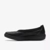 Womens Breezesky Air Black Textile Slip-Ons