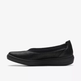 Womens Breezesky Air Black Textile Slip-Ons