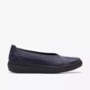 Womens Breezesky Air Navy Textile Slip-Ons