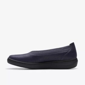Womens Breezesky Air Navy Textile Slip-Ons