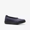 Womens Breezesky Air Navy Textile Slip-Ons