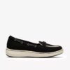 Womens Breezesky Bay Black Canvas Loafers