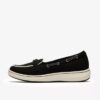 Womens Breezesky Bay Black Canvas Loafers