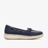 Womens Breezesky Bay Navy Canvas Loafers