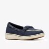 Womens Breezesky Bay Navy Canvas Loafers