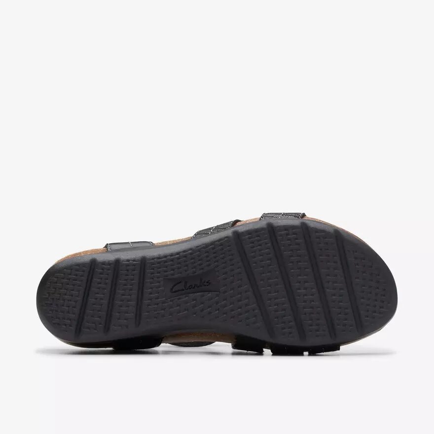 Womens Calenne Clara Black Wedge Sandals Womens Calenne Clara Black Wedge Sandals
