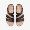 Womens Calenne Clara Black Wedge Sandals Womens Calenne Clara Black Wedge Sandals