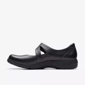 Womens Carleigh Jane Black Leather Mary Jane Shoes
