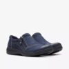 Womens Carleigh Ray Navy Nubuck Slip Ons Womens Carleigh Ray Navy Nubuck Slip Ons