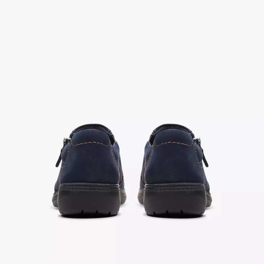 Womens Carleigh Ray Navy Nubuck Slip Ons Womens Carleigh Ray Navy Nubuck Slip Ons