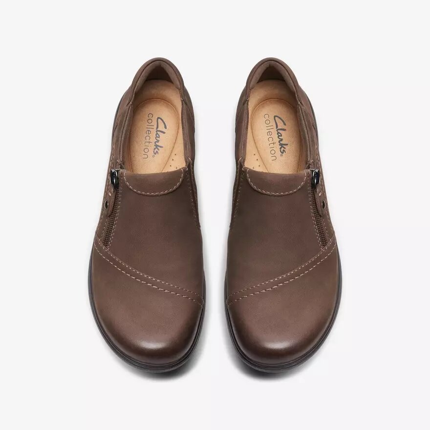 Womens Carleigh Ray Taupe Nubuck Slip Ons Womens Carleigh Ray Taupe Nubuck Slip Ons
