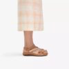 Womens Cecily Mix Beige Combination Flat Sandal Womens Cecily Mix Beige Combination Flat Sandal
