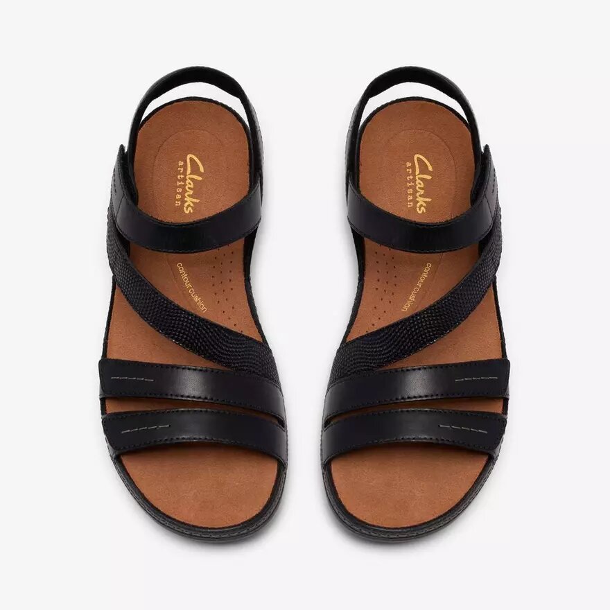 Womens Cecily Mix Black Combination Flat Sandal Womens Cecily Mix Black Combination Flat Sandal