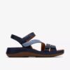 Womens Cecily Mix Blue Combination Flat Sandals Womens Cecily Mix Blue Combination Flat Sandals