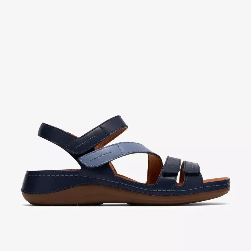 Womens Cecily Mix Blue Combination Flat Sandals Womens Cecily Mix Blue Combination Flat Sandals