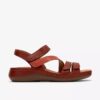 Womens Cecily Mix Burnt Orange Combination Flat Sandals Womens Cecily Mix Burnt Orange Combination Flat Sandals