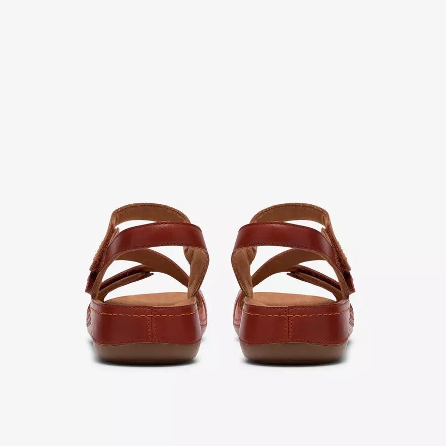 Womens Cecily Mix Burnt Orange Combination Flat Sandals Womens Cecily Mix Burnt Orange Combination Flat Sandals