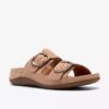 Womens Cecily Step Beige Nubuck Flat Sandals Womens Cecily Step Beige Nubuck Flat Sandals