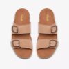 Womens Cecily Step Beige Nubuck Flat Sandals Womens Cecily Step Beige Nubuck Flat Sandals