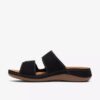 Womens Cecily Step Black Nubuck Flat Sandals Womens Cecily Step Black Nubuck Flat Sandals