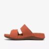 Womens Cecily Step Burnt Orange Flat Sandals Womens Cecily Step Burnt Orange Flat Sandals