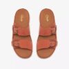 Womens Cecily Step Burnt Orange Flat Sandals Womens Cecily Step Burnt Orange Flat Sandals