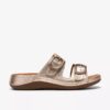Womens Cecily Step Champagne Leather Flat Sandals Womens Cecily Step Champagne Leather Flat Sandals