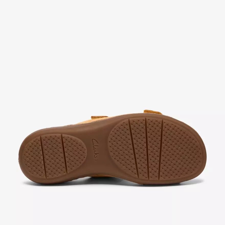 Womens Cecily Step Light Ochre Nubuck Flat Sandals Womens Cecily Step Light Ochre Nubuck Flat Sandals