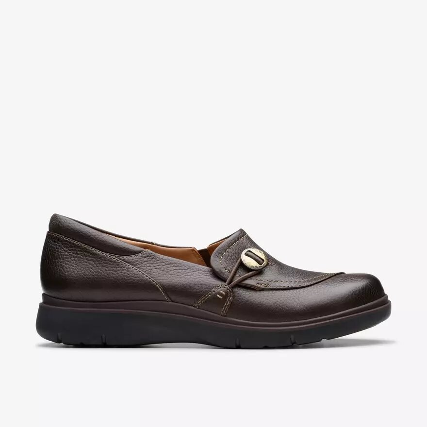 Womens Certina Ease Dark Brown Leather Slip Ons Womens Certina Ease Dark Brown Leather Slip Ons