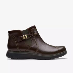 Womens Certina Joy Dark Brown Leather Ankle Boots
