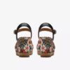 Womens Chicly Floral Black Print Wedges