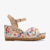 Womens Chicly Floral White Wedges Womens Chicly Floral White Wedges