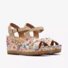 Womens Chicly Floral White Wedges Womens Chicly Floral White Wedges