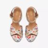 Womens Chicly Floral White Wedges Womens Chicly Floral White Wedges