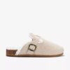 Womens Cory Buckle Khaki Slipppers