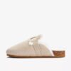 Womens Cory Buckle Khaki Slipppers