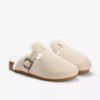 Womens Cory Buckle Khaki Slipppers
