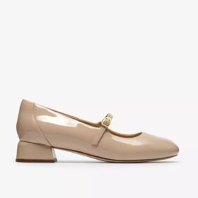 Womens Daiss30 Bar Beige Patent Bar Shoes