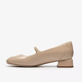 Womens Daiss30 Bar Beige Patent Bar Shoes