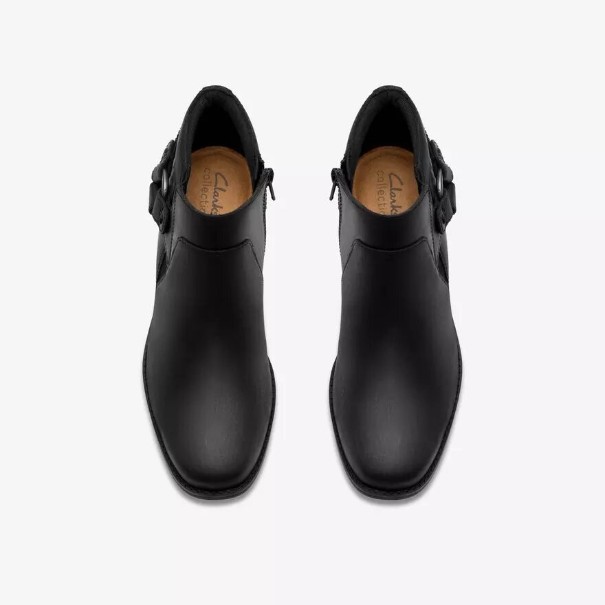 Womens Danyelle Gema Black Oily Leather Ankle Boots Womens Danyelle Gema Black Oily Leather Ankle Boots