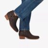 Womens Danyelle Gema Taupe Oily Leather Ankle Boots Womens Danyelle Gema Taupe Oily Leather Ankle Boots