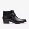 Womens Danyelle Wish Black Leather Ankle Boots Womens Danyelle Wish Black Leather Ankle Boots