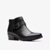 Womens Danyelle Wish Black Leather Ankle Boots Womens Danyelle Wish Black Leather Ankle Boots