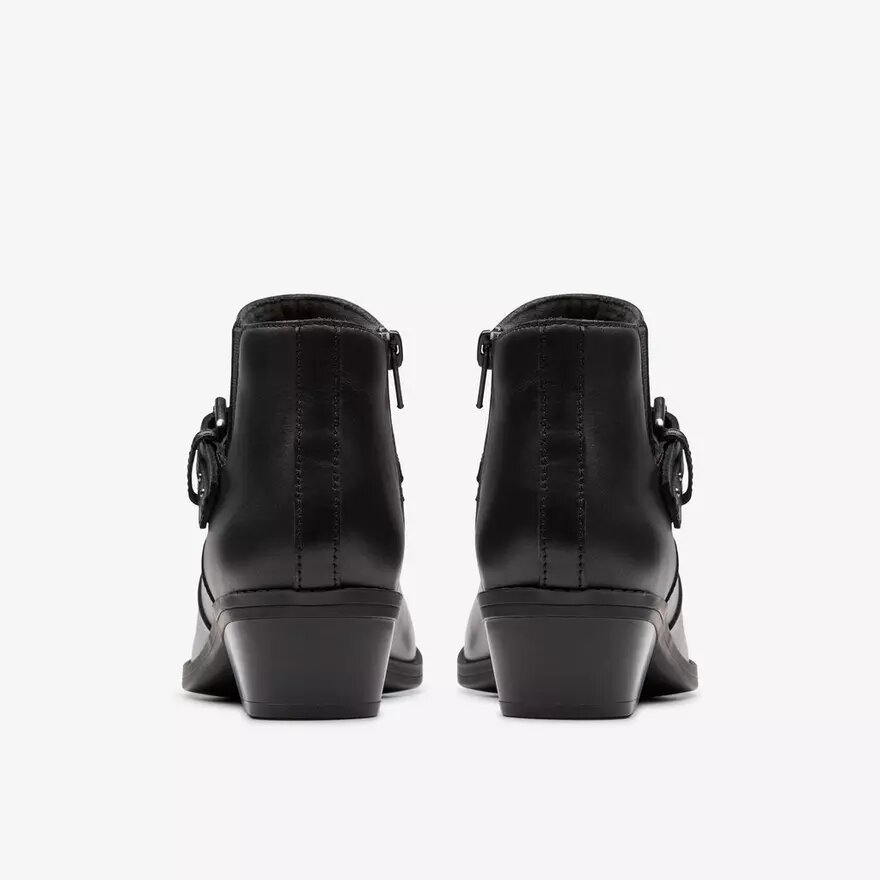 Womens Danyelle Wish Black Leather Ankle Boots Womens Danyelle Wish Black Leather Ankle Boots